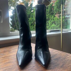 Stuart Weitzman Black Leather Women's Ankle Boots